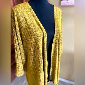 LuLaRoe Goldenrod Textured Cardigan Kimono
